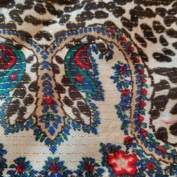 Plaid Floral Animal Print Fringe Scarf - Picture 7 of 7